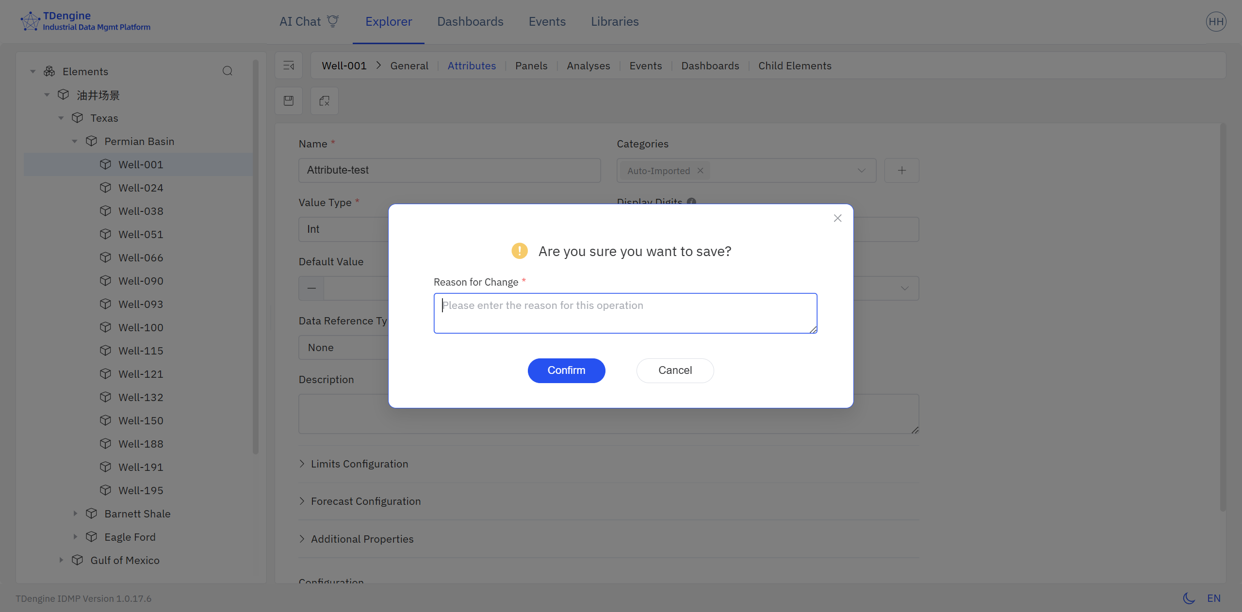 Change Description dialog