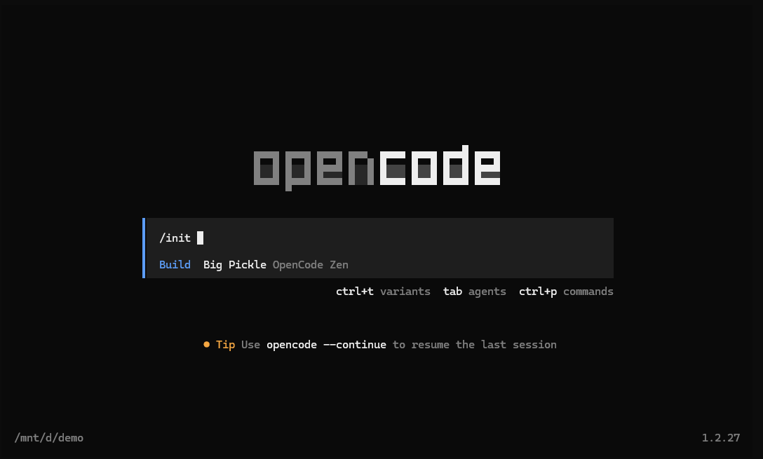 Initialize OpenCode