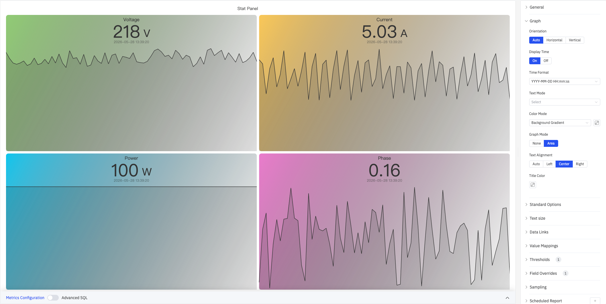 Background gradient color mode
