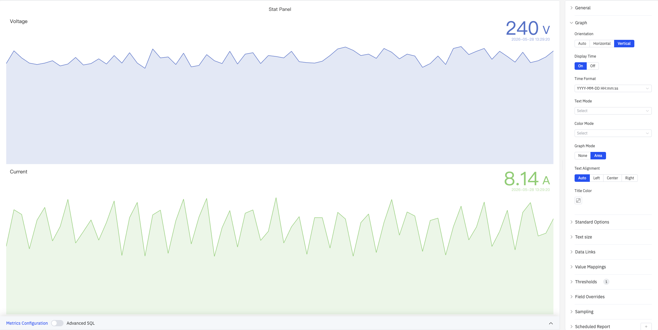 Vertical orientation layout