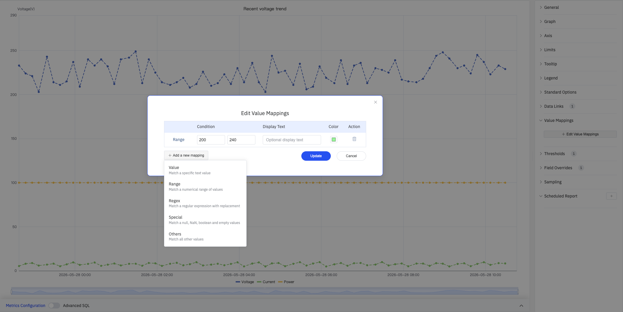 Value Mappings edit dialog