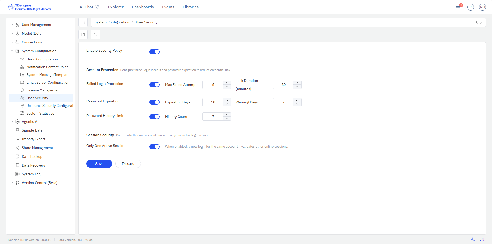 User Security Configuration