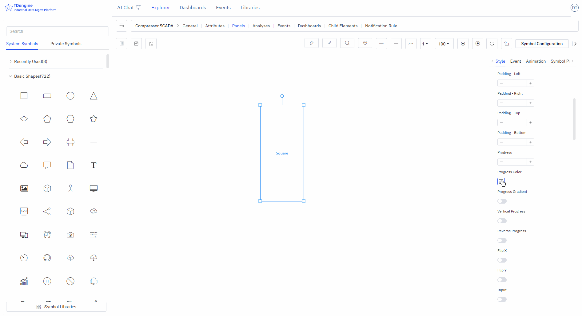 Symbol Progress Property